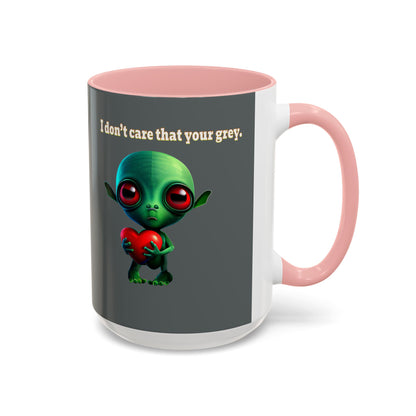 I don't care that your grey - Accent Mug (dark grey)