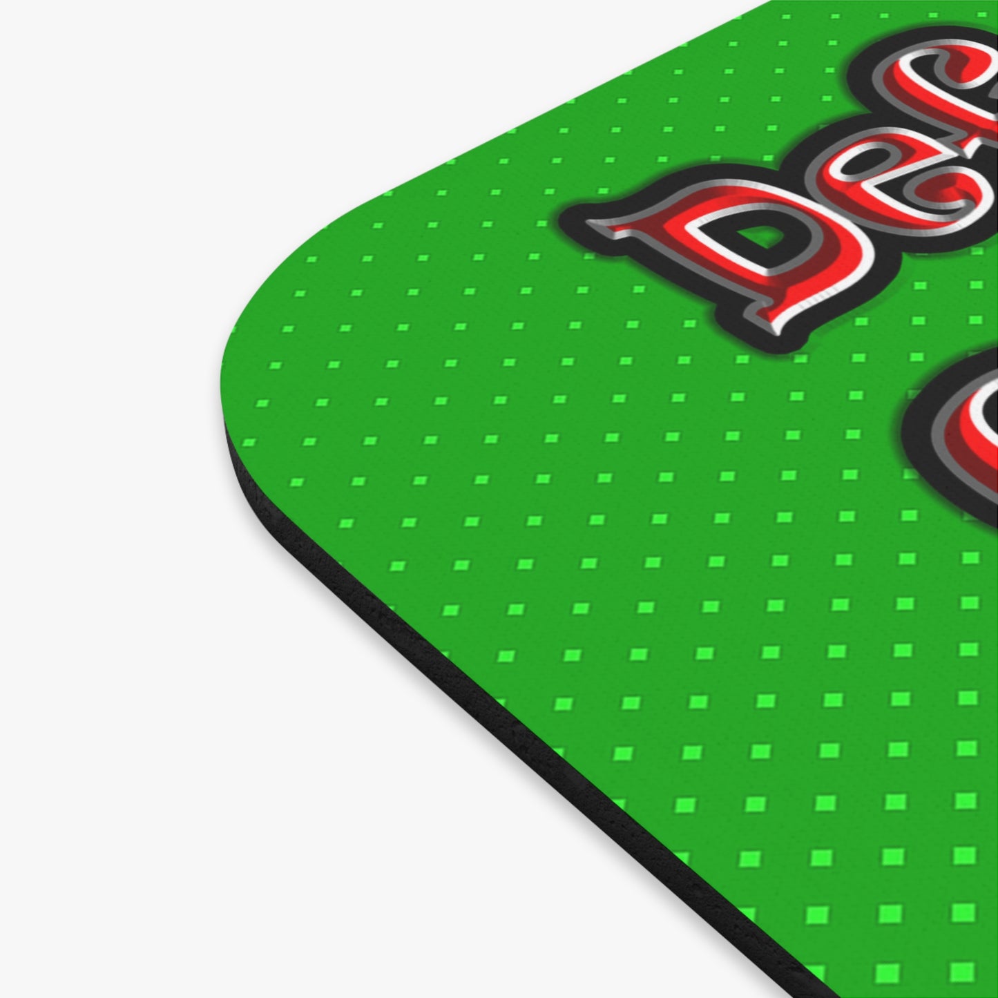 defy conquer reach - Mouse Pad (Rectangle) (logo green)