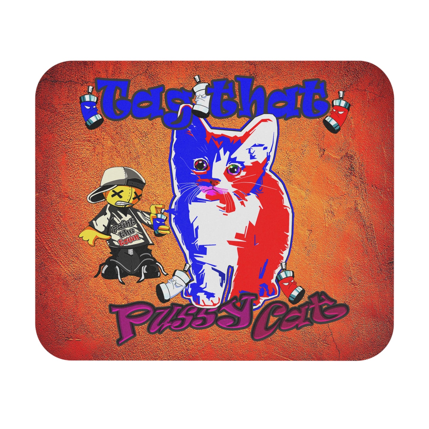 tag that - Mouse Pad (Rectangle) (burnt orange)