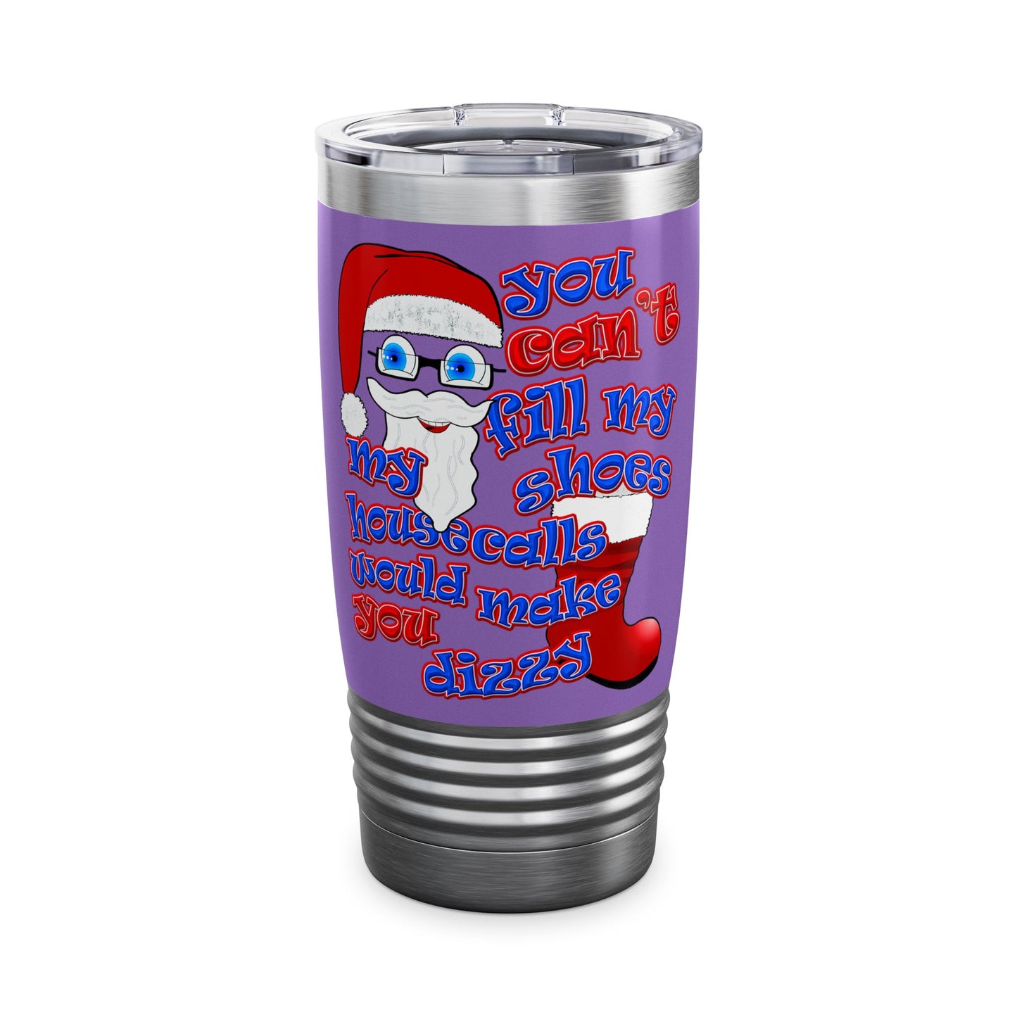 santa's shoes - Ringneck Tumbler, 20oz (light purple)