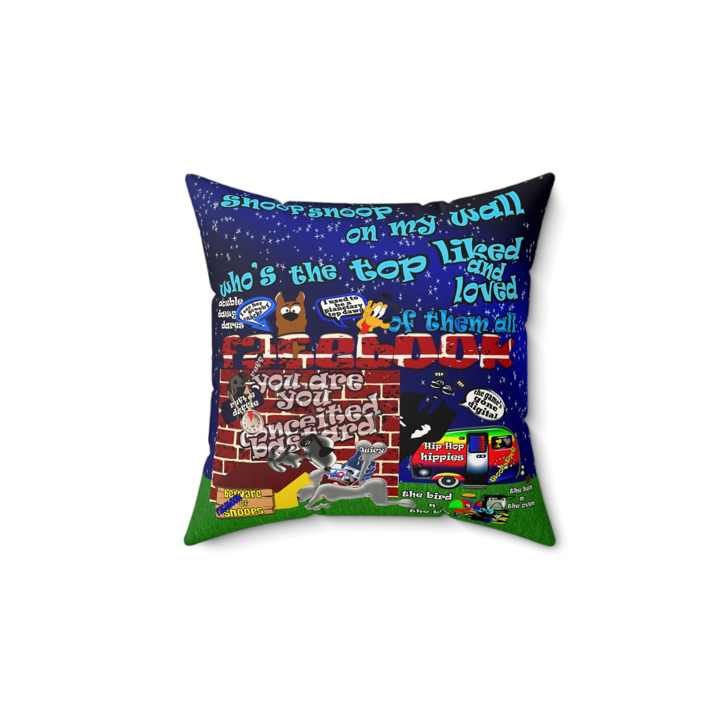 snoops - Faux Suede Square Pillow