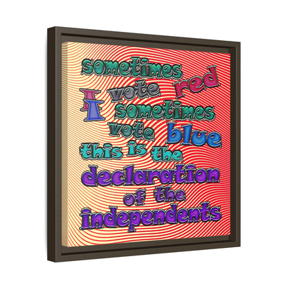 declaration of the independents - framed canvas art (yellow-orange wave)