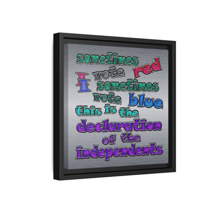 declaration of the independents - framed canvas art (brushed nickel)