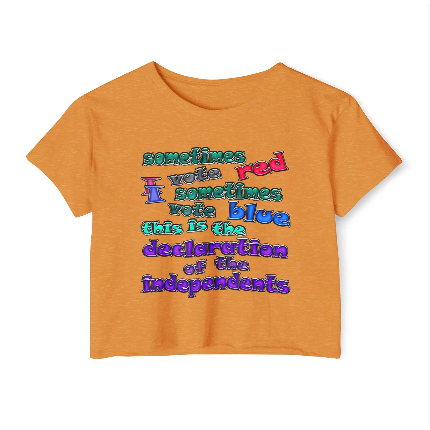 declaration of the independents - Women's Festival Crop Top