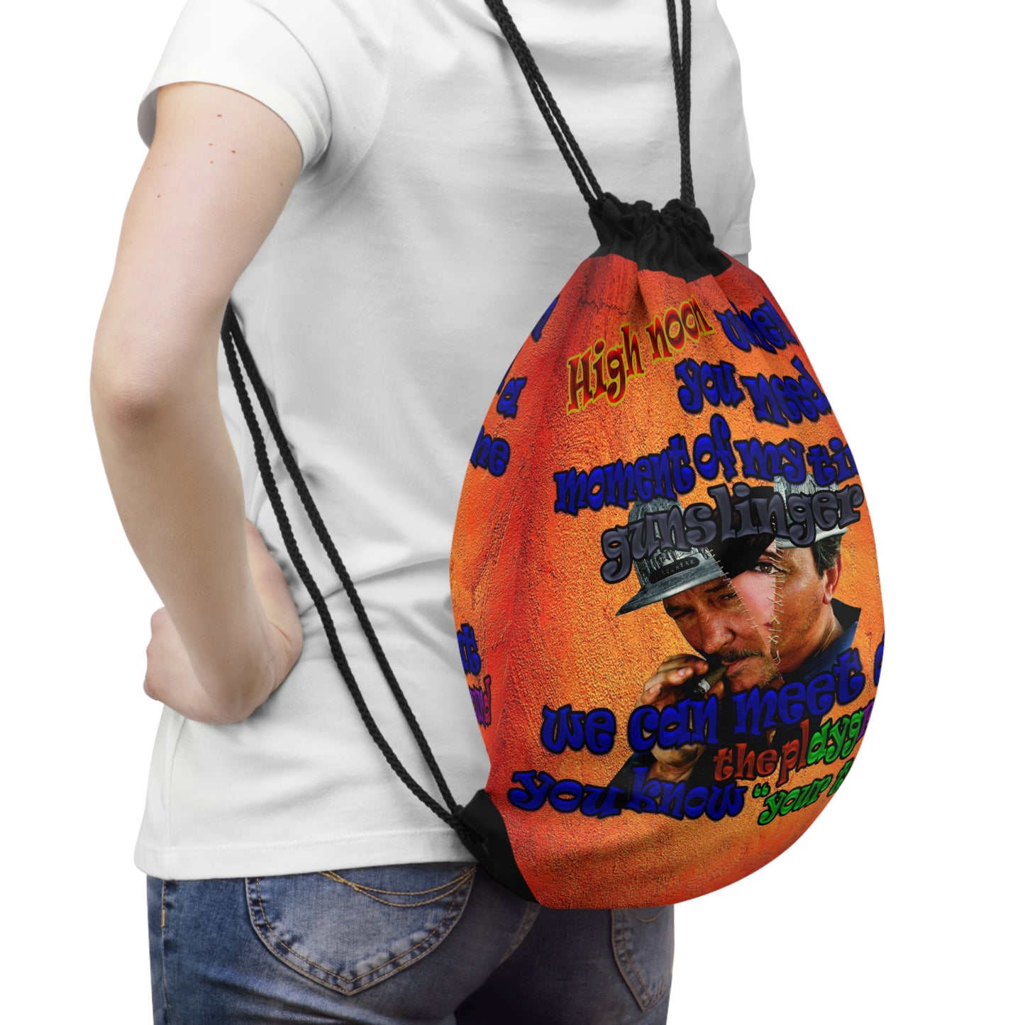 high noon - Drawstring Bag (burnt orange)