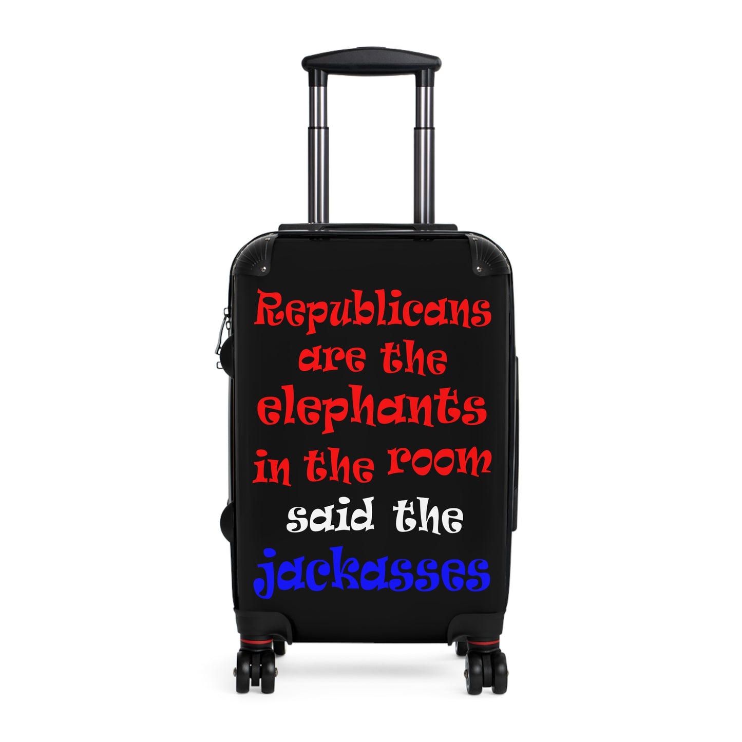 donkeys and elephants - Suitcase (black)