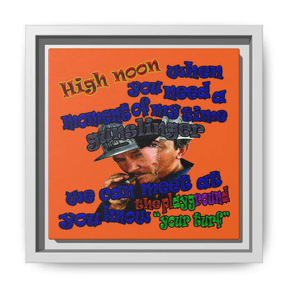 high noon - framed canvas art (orange)