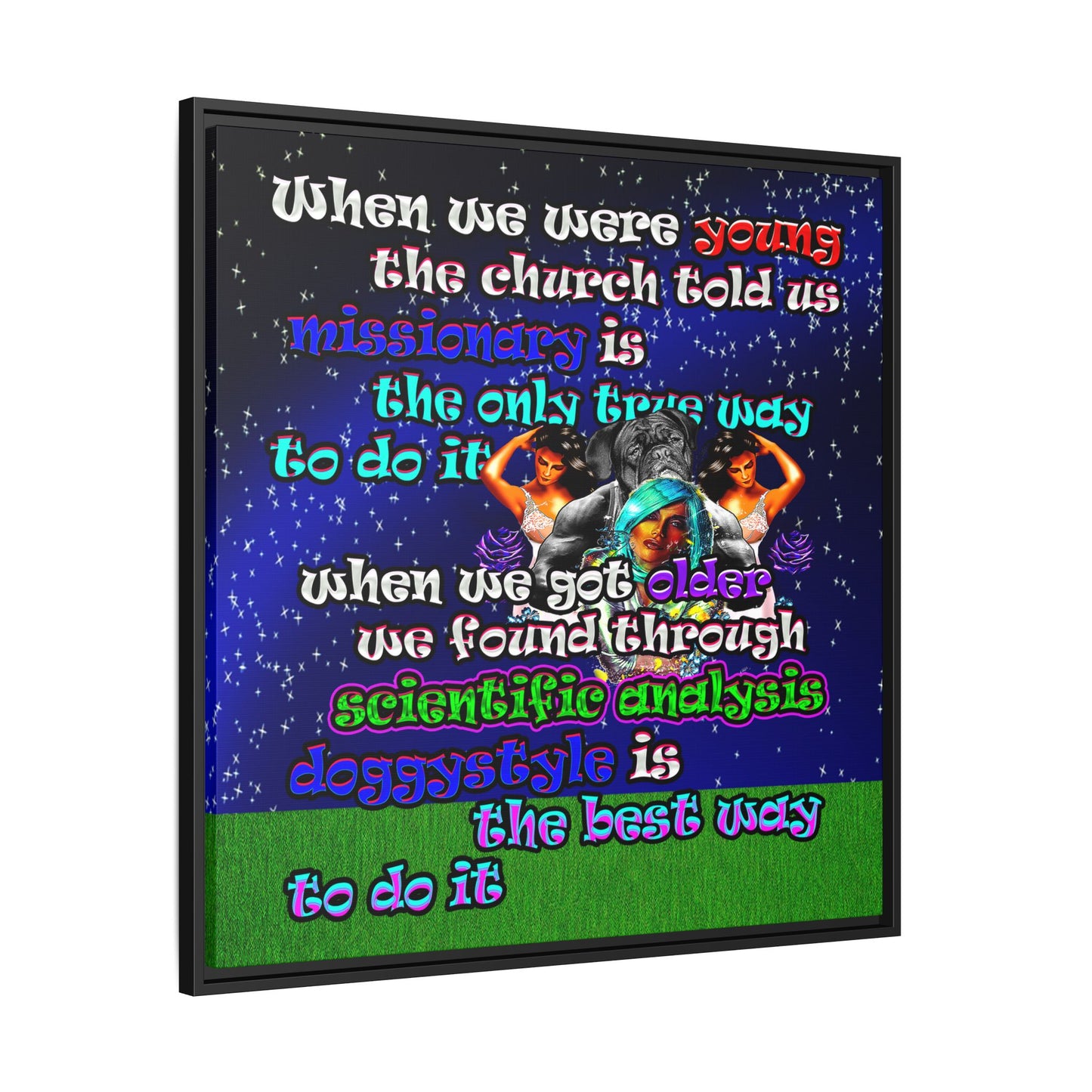 doggystyle - framed canvas art ('snoops' background)