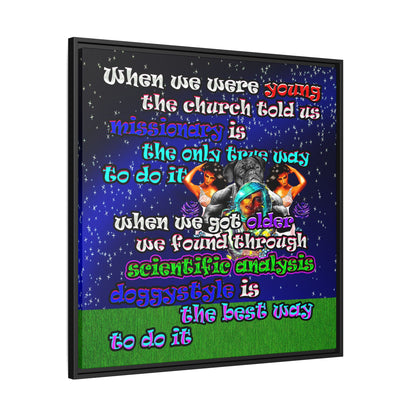 doggystyle - framed canvas art ('snoops' background)