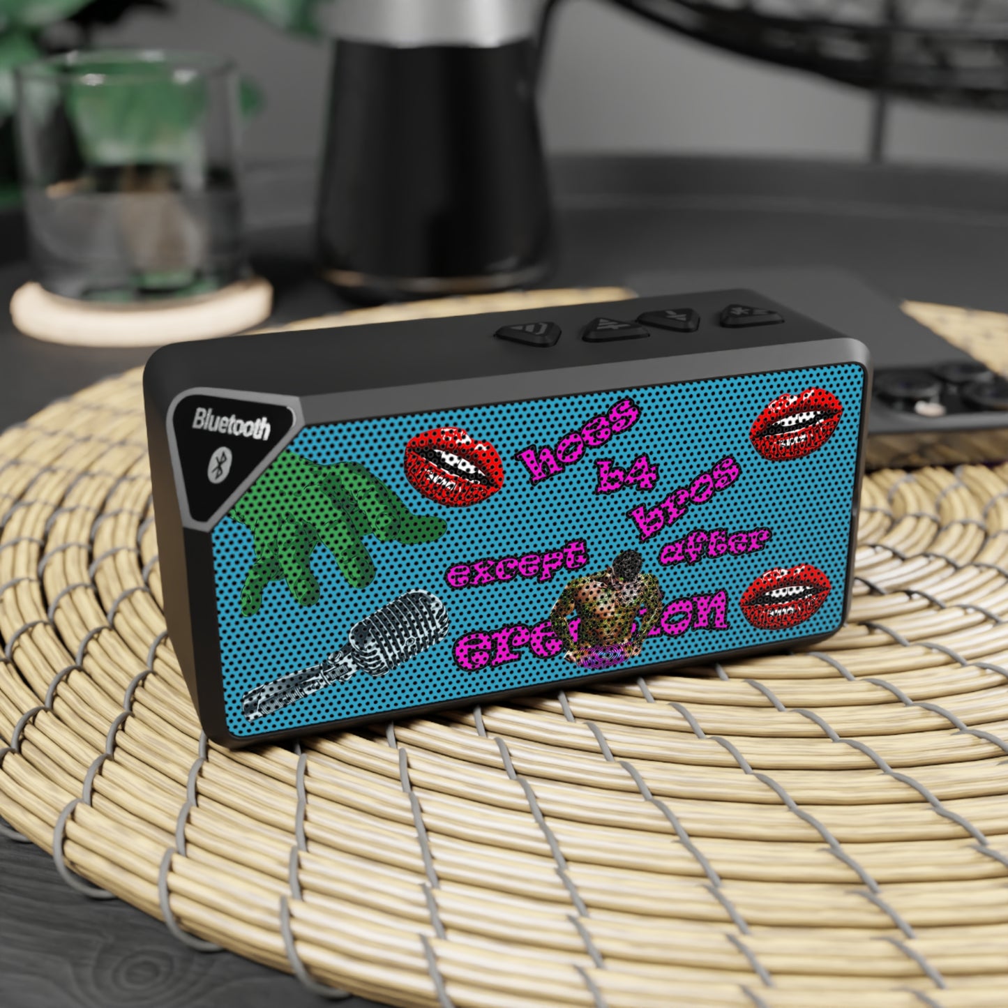 hoes b4 bros - Jabba Bluetooth Speaker (turquoise)