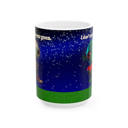 I don't care that your grey - White Mug ('snoops' background)