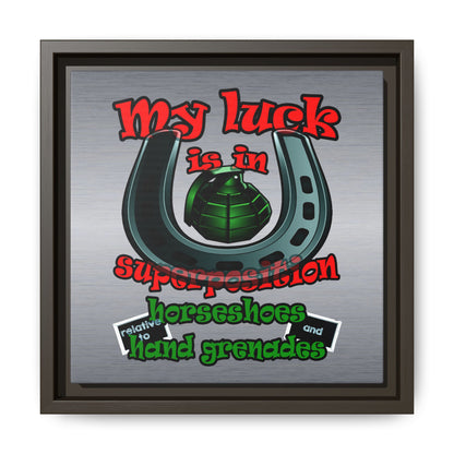 my luck - framed canvas art (brushed nickel)