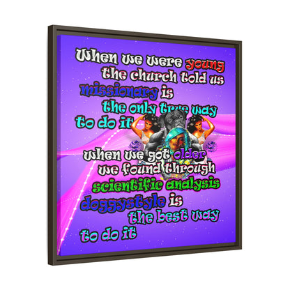 doggystyle - framed canvas art (purple-pink wave)