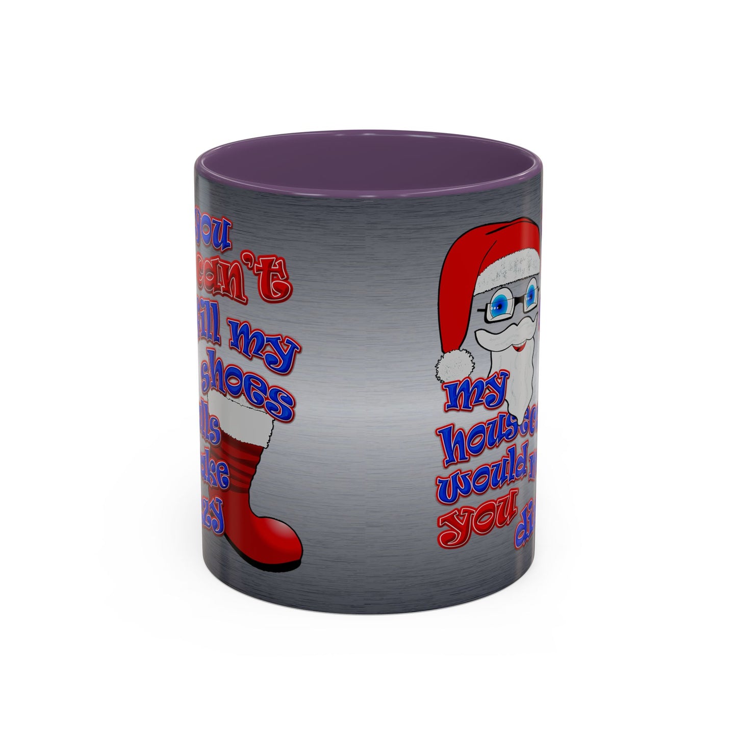 santa's shoes - Accent Mug (brushed nickel)
