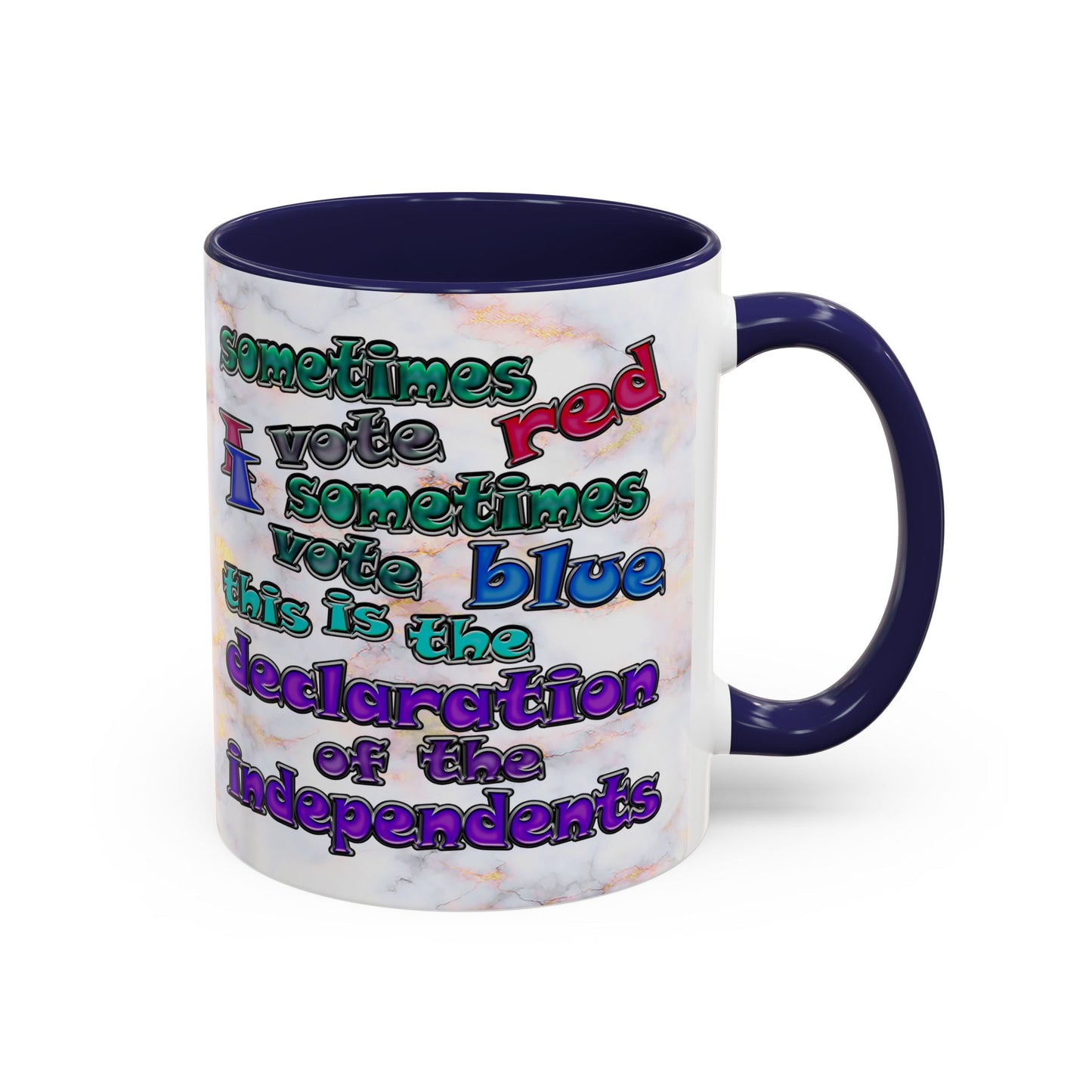 declaration of the independents - Accent Mug (white marble)