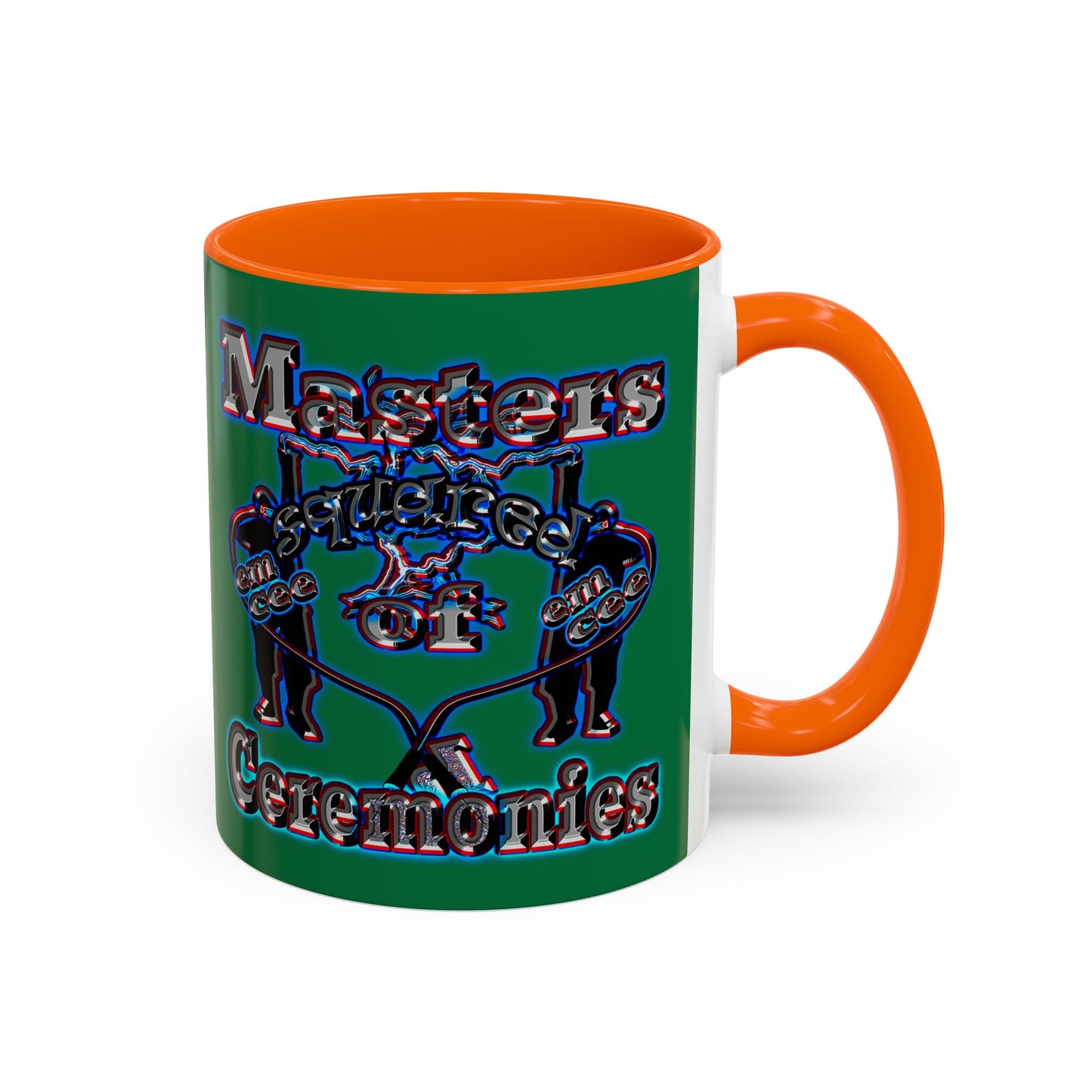 em cee squared - Accent Mug (dark green)