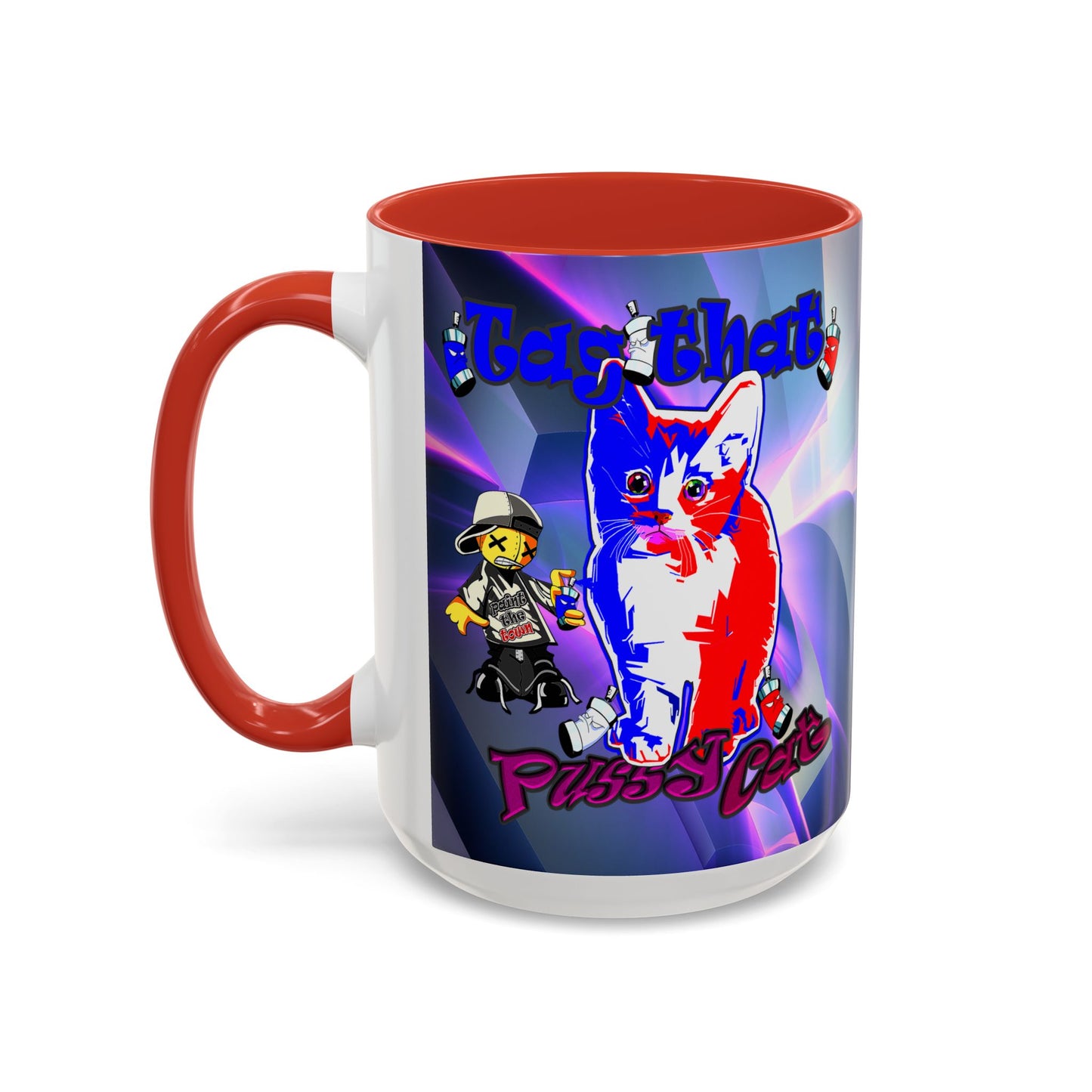 tag that - Accent Mug (grey-pink wave)