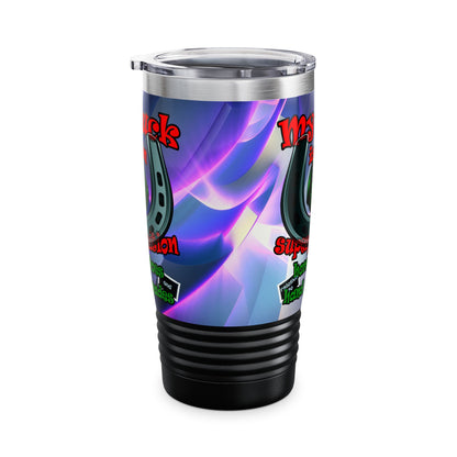 my luck - Ringneck Tumbler, 20oz (grey-pink wave)