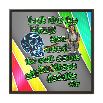 og - framed canvas art (rainbow split)