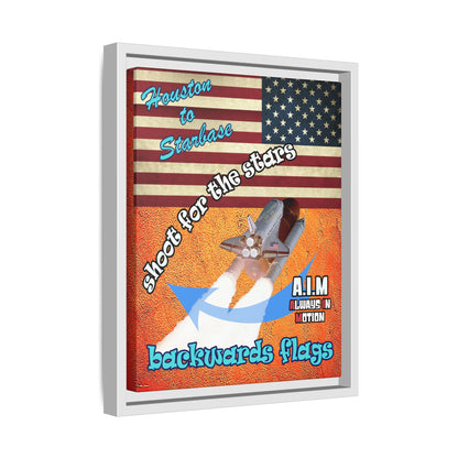 shoot for the stars - framed canvas art (burnt orange)