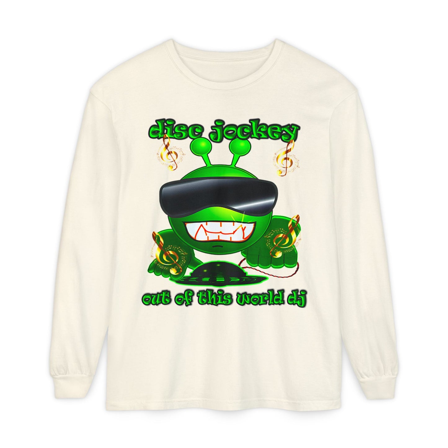 disc jockey - Unisex Garment-dyed Long Sleeve T-Shirt