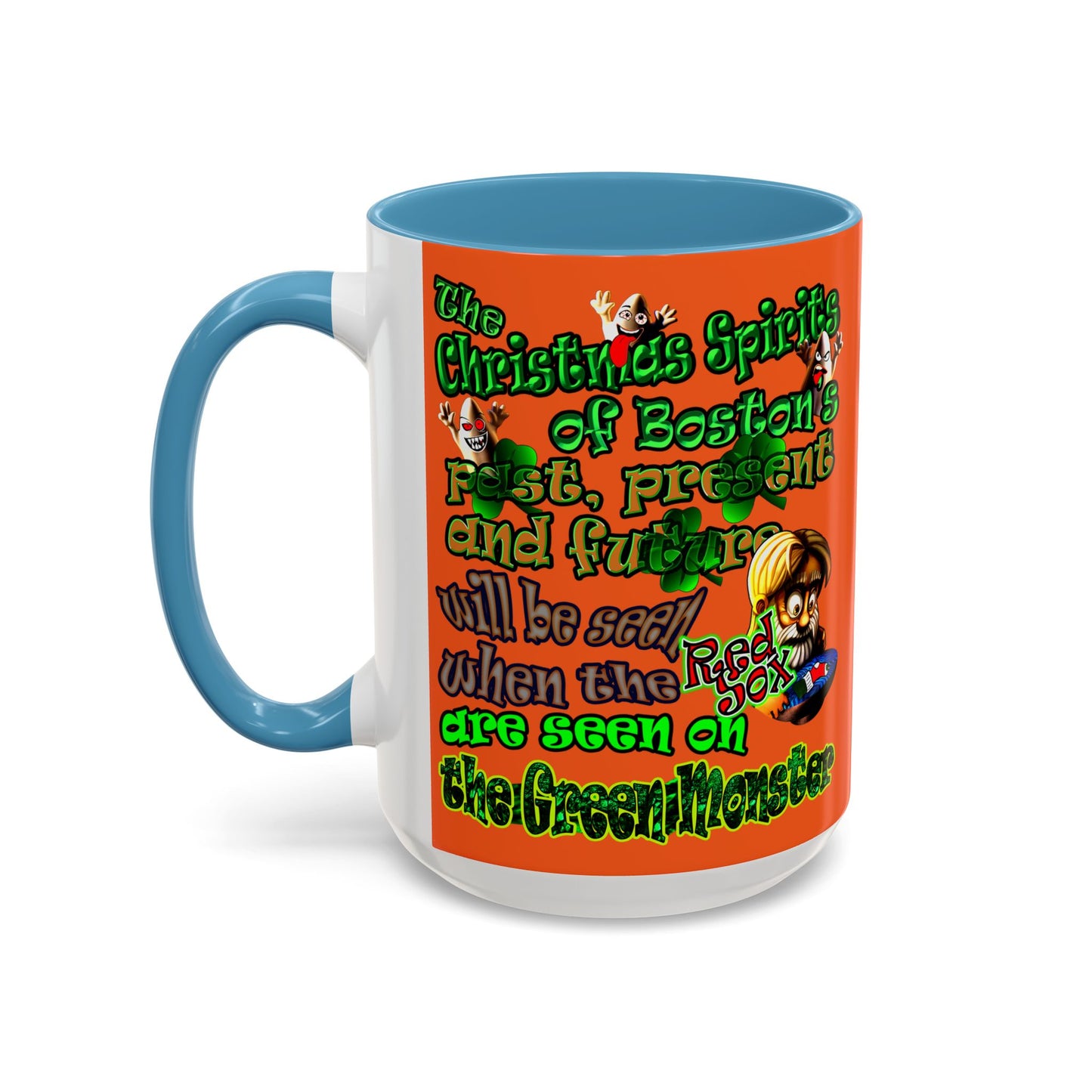 christmas spirits of boston - Accent Mug (orange)