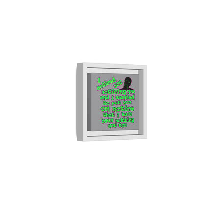 noticed you noticing - framed canvas art (grey)