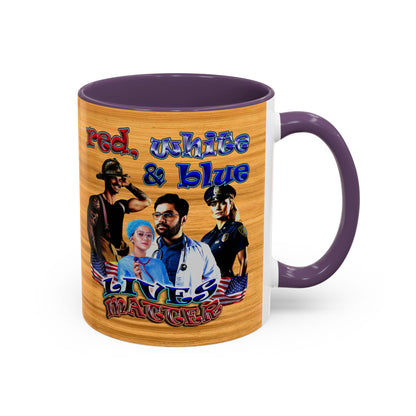 rw&b lives matter - Accent Mug (butterscotch wood finish)