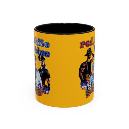rw&b lives matter - Accent Mug (yellow)