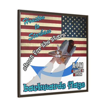 shoot for the stars - framed canvas art (white)