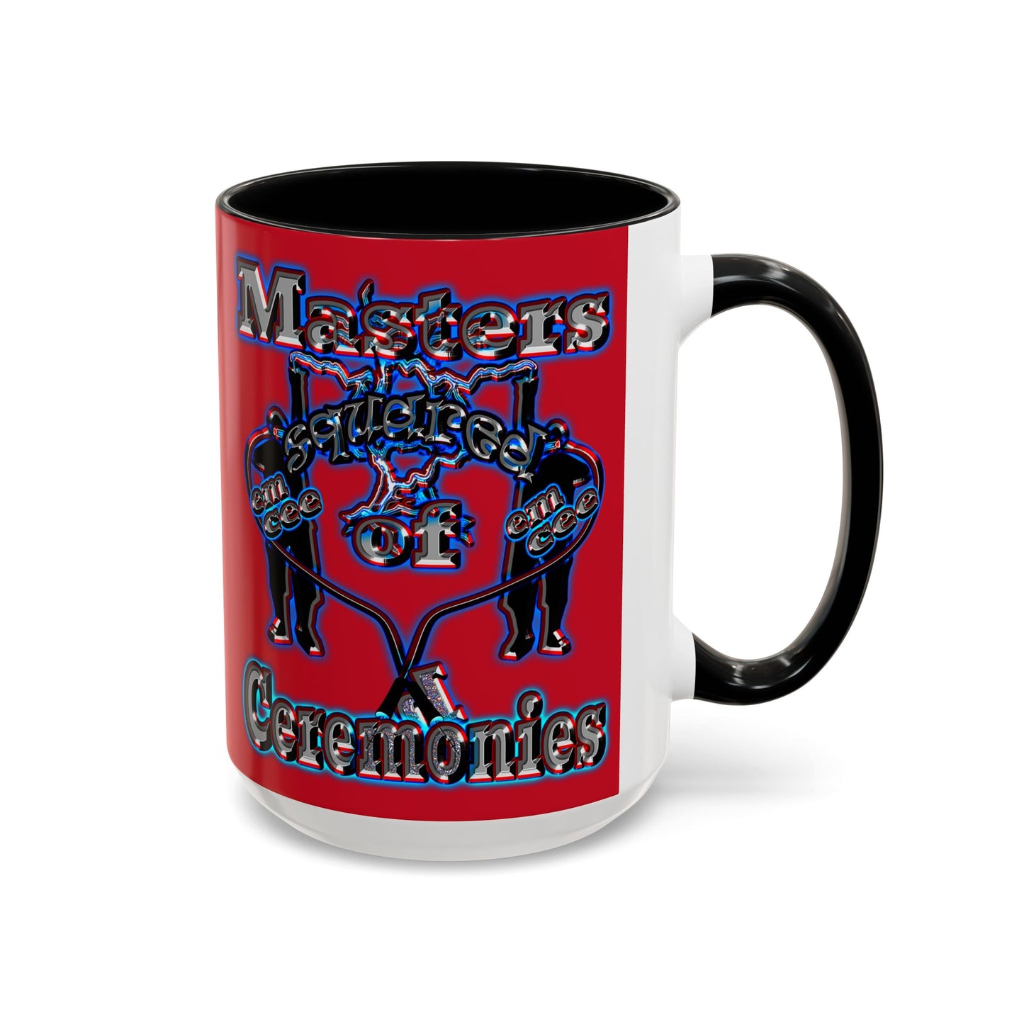 em cee squared - Accent Mug (dark red)