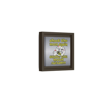 shoot the moon again - framed canvas art (brushed nickel)