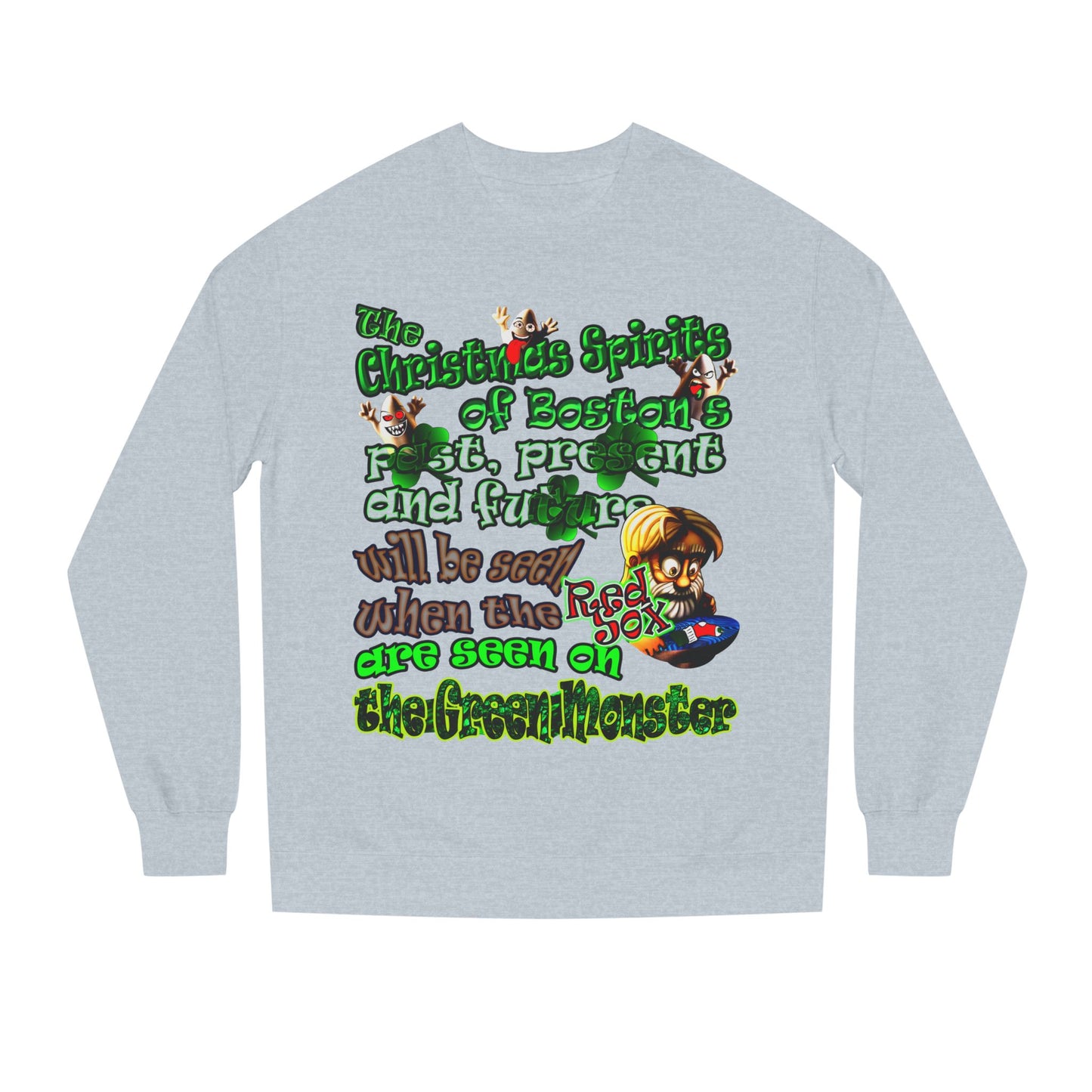 christmas spirits of boston - Unisex Crew Neck Sweatshirt