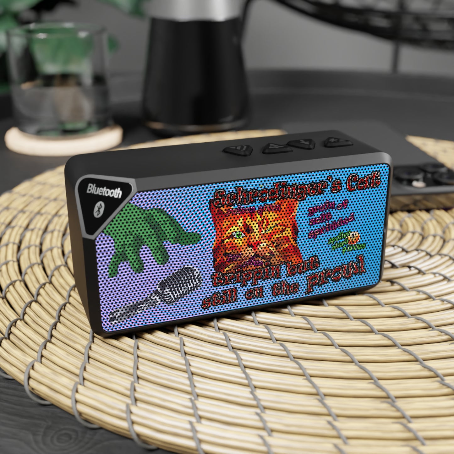 schrodinger's cat - Jabba Bluetooth Speaker (light blue-purple wave)
