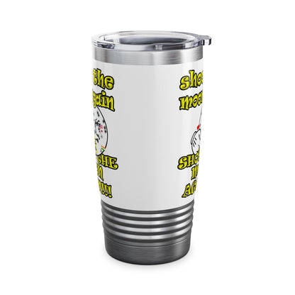 shoot the moon again - Ringneck Tumbler, 20oz (white)