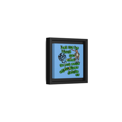 og - framed canvas art (light blue)