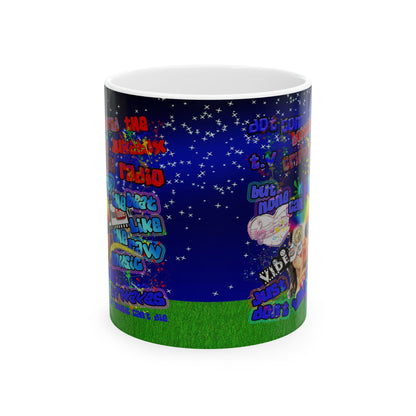 drop the beat - White Mug ('snoops' background)