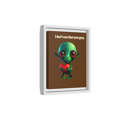 I don't care that your grey - framed canvas art (brown)
