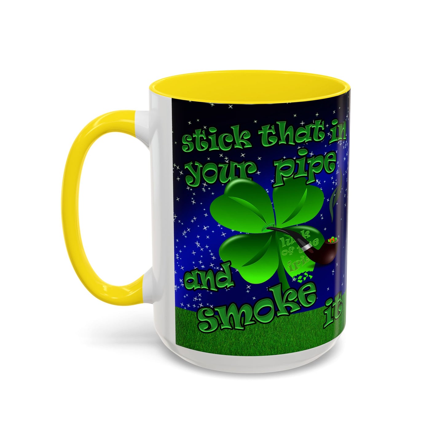 celtics logo - Accent Mug ('snoops' background)