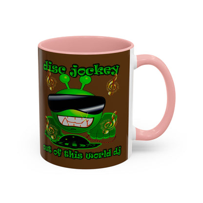 disc jockey - Accent Mug (brown)