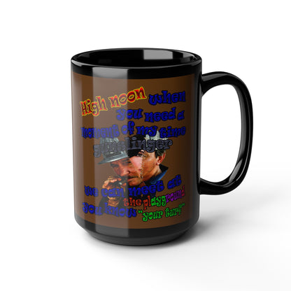 high noon - Black Mug (brown)