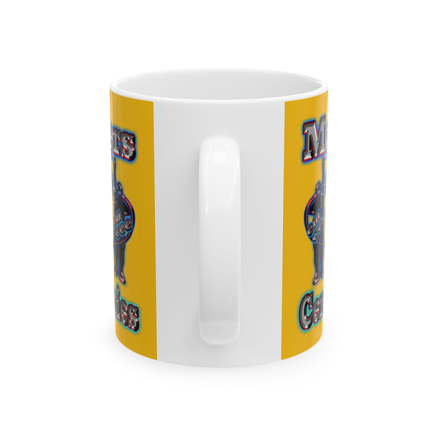 em cee squared - White Mug (yellow)