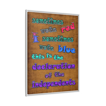 declaration of the independents - framed canvas art (brown papyrus)
