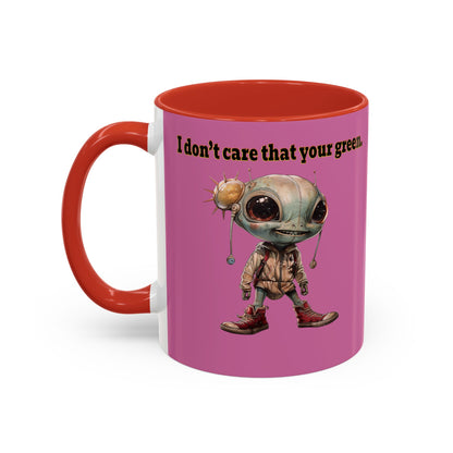 I don't care that your grey - Accent Mug (light pink)