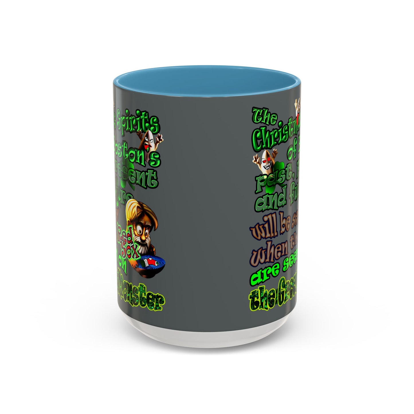 christmas spirits of boston - Accent Mug (dark grey)