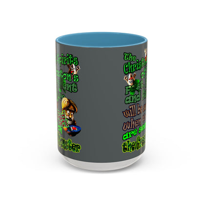 christmas spirits of boston - Accent Mug (dark grey)