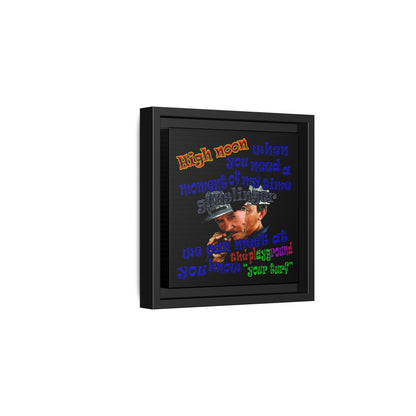 high noon - framed canvas art (black)