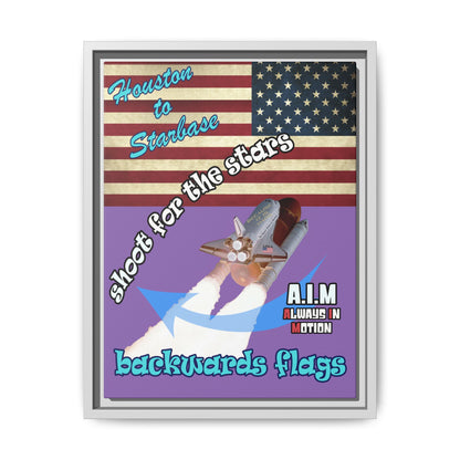 shoot for the stars - framed canvas art (light purple)