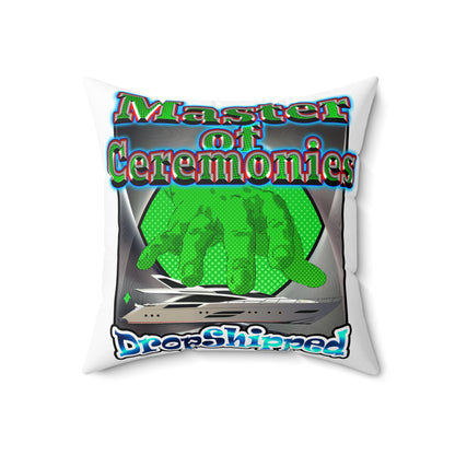 logo - Spun Polyester Square Pillow - (white)