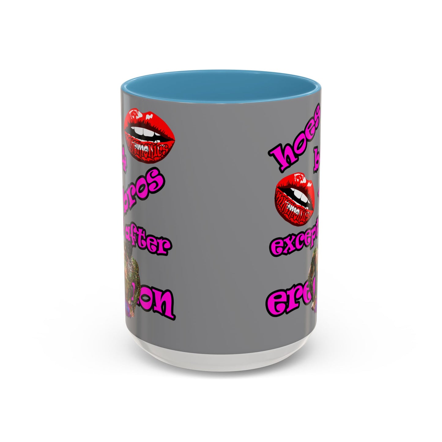 hoes b4 bros - Accent Mug (grey)